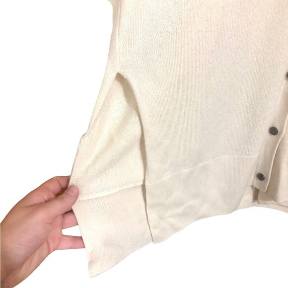 Robert Rodriguez Vented Back Draped Cream Cardigan Silk Cashmere Size Small - Picture 6 of 8